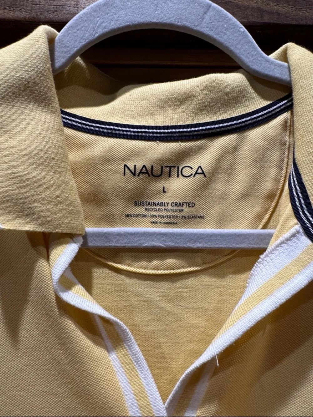 Nautica Light Yellow Polo large - Picture 2 of 3